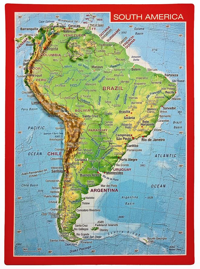 Amérique du Sud 3D Postcard