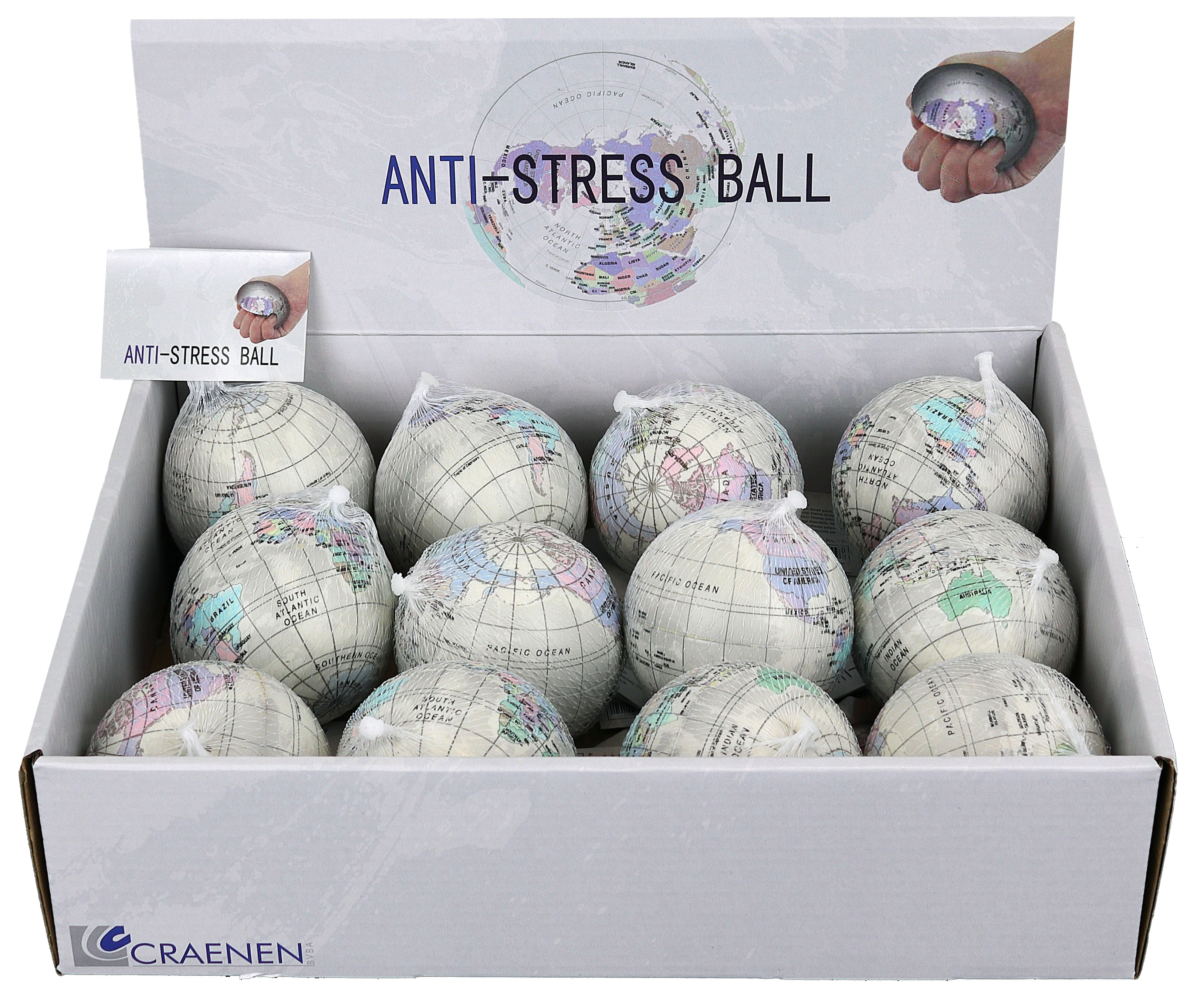 Balle Anti-Stress en Mousse Globe Terrestre