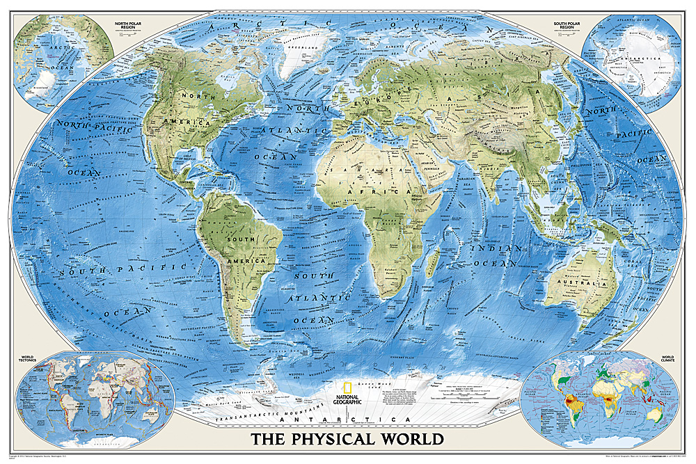 World physical - ocean floor