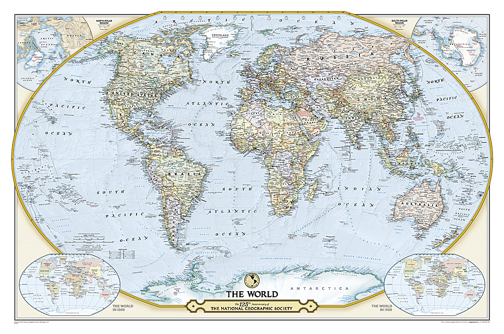125th anniversary world map