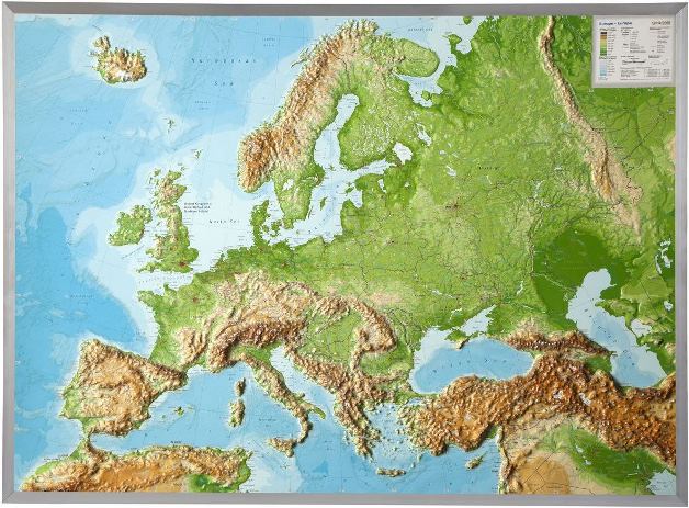 Europe in Alu frame