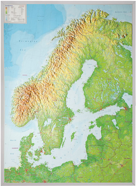 Scandinavia in Alu frame